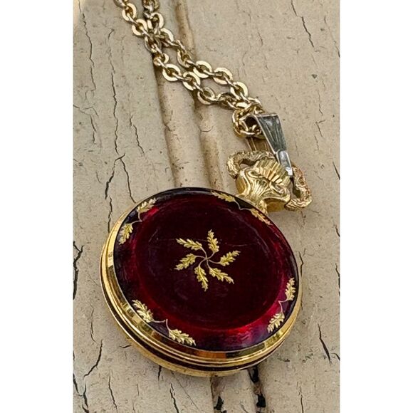 Vintage Andre Rivalle 17 Jewel Swiss Pendant Watch Necklace with Chain - Picture 2 of 4